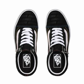 Damske Tenisky Vans Emboss Old Skool Čierne/Biele VA41TYWZX